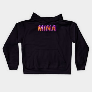 Top 10 best personalised gifts 2022  - Mina floral - personalised,personalized custom name in ombre Kids Hoodie